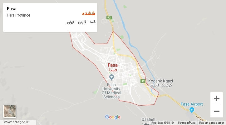 دهستان ششده بر روی نقشه