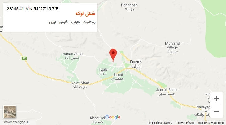 روستای شش لوکه بر روی نقشه
