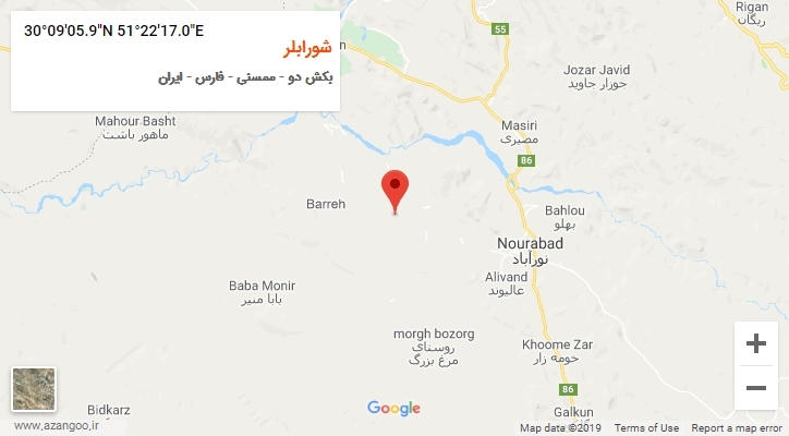 روستای شورابلر بر روی نقشه