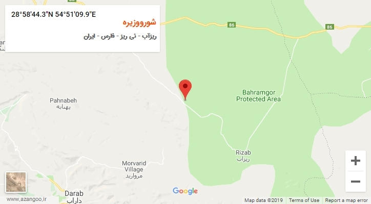 روستای شورووزیره بر روی نقشه