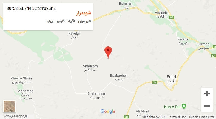 روستای شویدزار بر روی نقشه