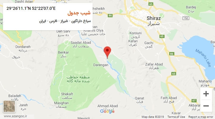 روستای شیب جدول بر روی نقشه