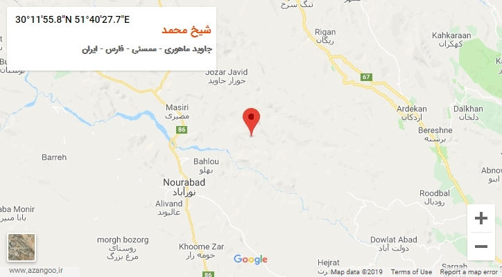 روستای شیخ محمد بر روی نقشه