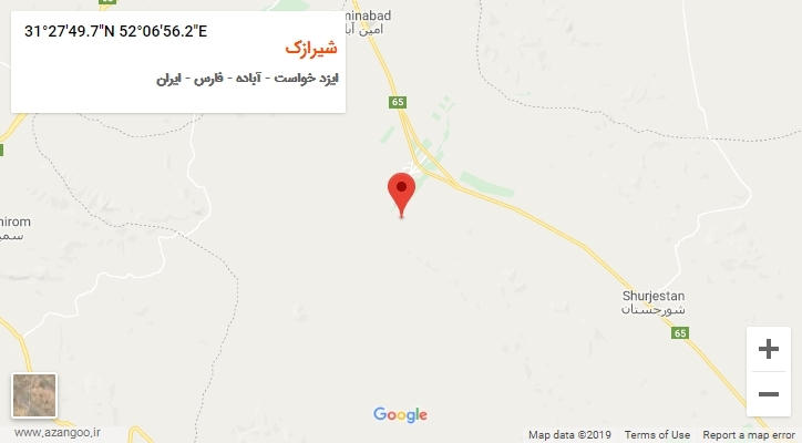 روستای شیرازک بر روی نقشه