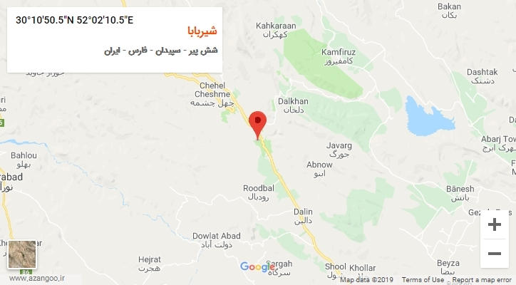 روستای شیربابا بر روی نقشه