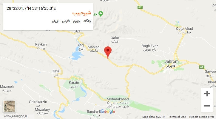 روستای شیرحبیب بر روی نقشه