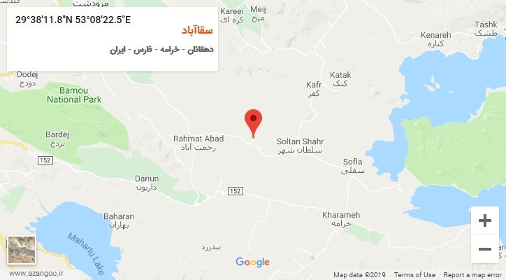 روستای سقاآباد بر روی نقشه