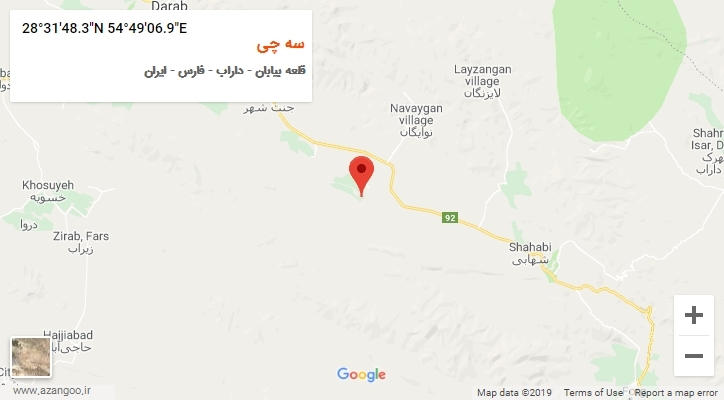 روستای سه چی بر روی نقشه