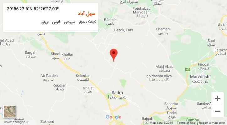 روستای سهل آباد بر روی نقشه