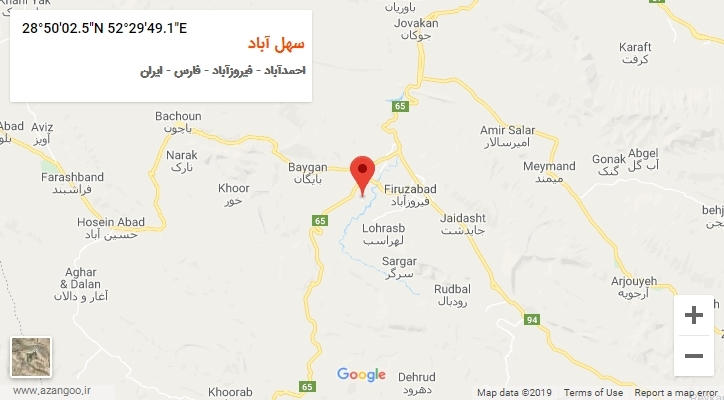 روستای سهل آباد بر روی نقشه