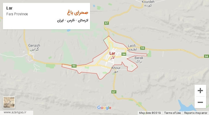 دهستان صحرای باغ بر روی نقشه