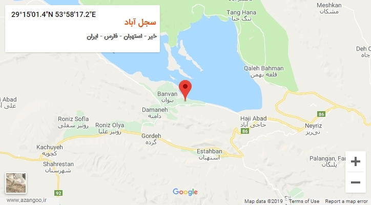 روستای سجل آباد بر روی نقشه