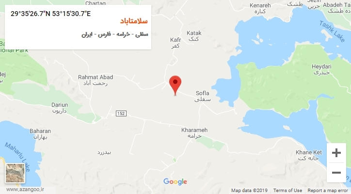 روستای سلامتاباد بر روی نقشه