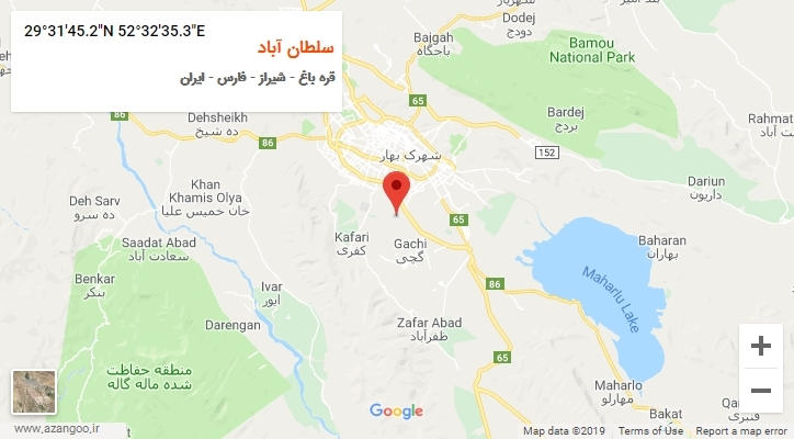 روستای سلطان آباد بر روی نقشه