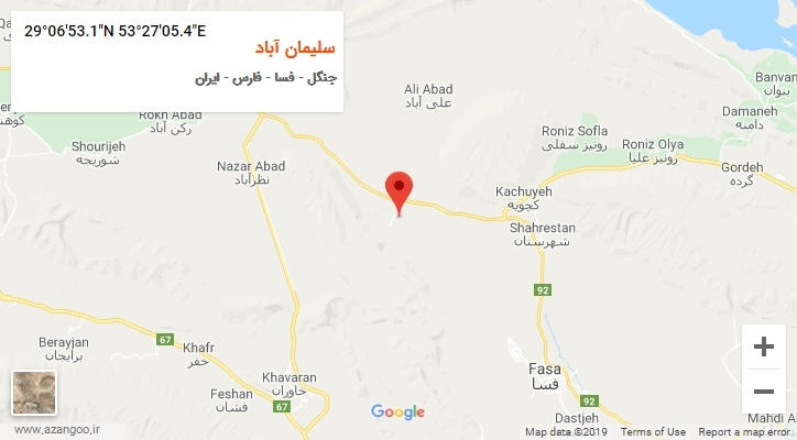 روستای سلیمان آباد بر روی نقشه