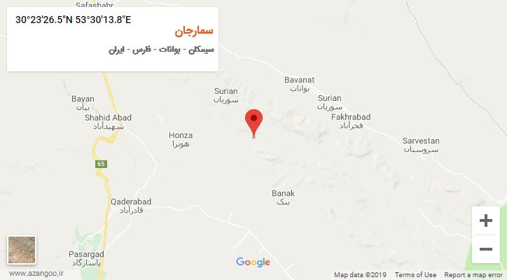 روستای سمارجان بر روی نقشه