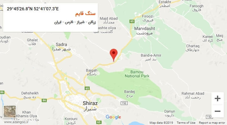 روستای سنگ قایم بر روی نقشه