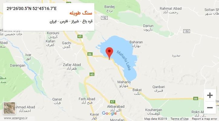 روستای سنگ طویله بر روی نقشه