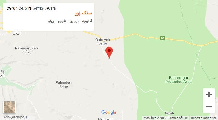 روستای سنگ زور بر روی نقشه