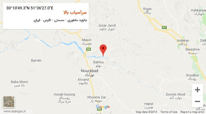 روستای سرآسیاب بالا بر روی نقشه