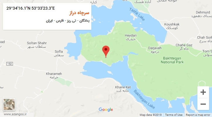 روستای سرچاه دراز بر روی نقشه