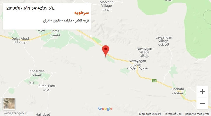 روستای سرخویه بر روی نقشه