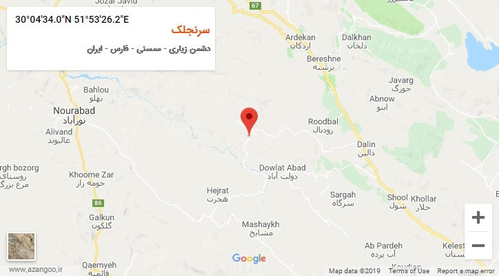 روستای سرنجلک بر روی نقشه