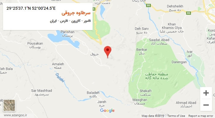 روستای سرطاوه جروقی بر روی نقشه
