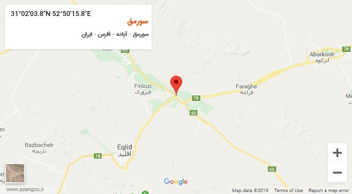 روستای سورمق بر روی نقشه