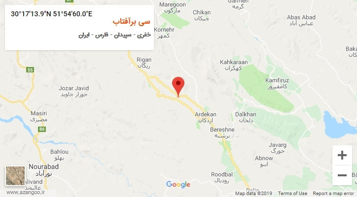 روستای سی برآفتاب بر روی نقشه