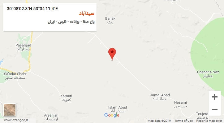 روستای سیدآباد بر روی نقشه