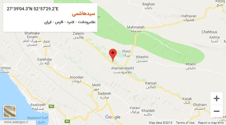 روستای سیدهاشمی بر روی نقشه