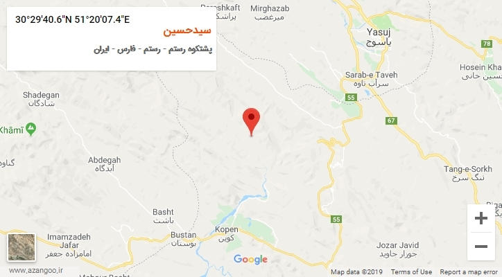 روستای سیدحسین بر روی نقشه