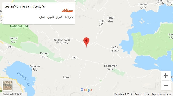 روستای سیفآباد بر روی نقشه