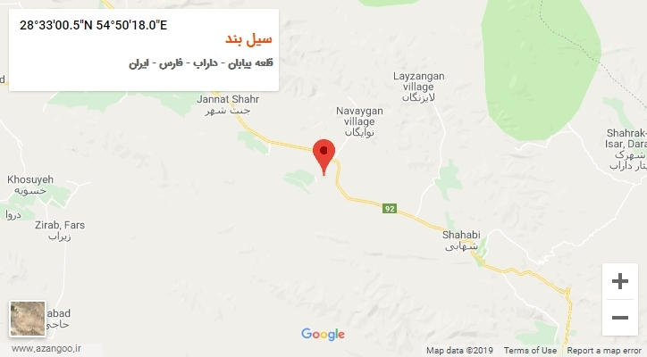 روستای سیل بند بر روی نقشه
