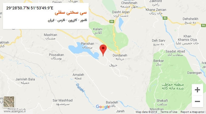 روستای سی سختی سفلی بر روی نقشه