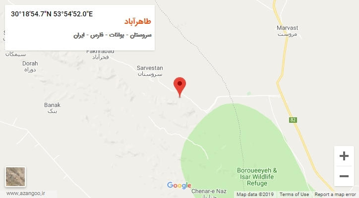 روستای طاهرآباد بر روی نقشه