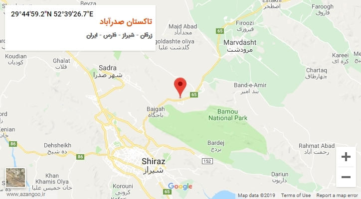 روستای تاکستان صدرآباد بر روی نقشه