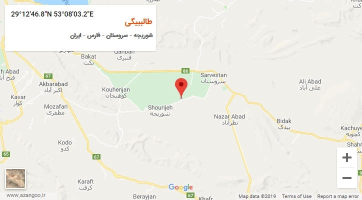 روستای طالببیگی بر روی نقشه