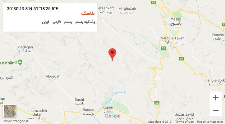 روستای طاسک بر روی نقشه