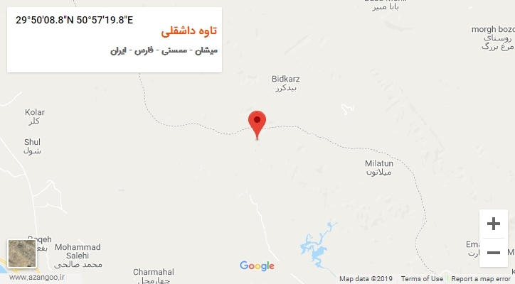 روستای تاوه داشقلی بر روی نقشه