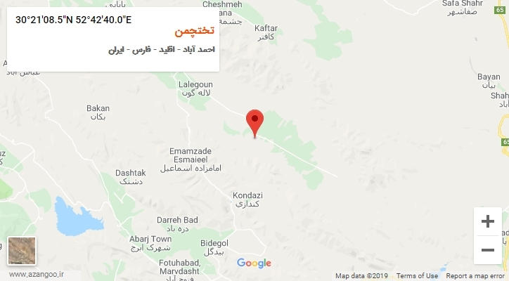 روستای تختچمن بر روی نقشه