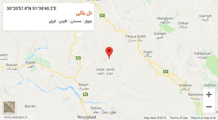 روستای تل بلکی بر روی نقشه