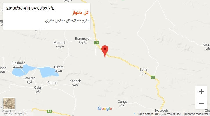 روستای تل دلنواز بر روی نقشه