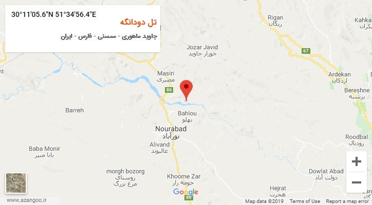روستای تل دودانگه بر روی نقشه