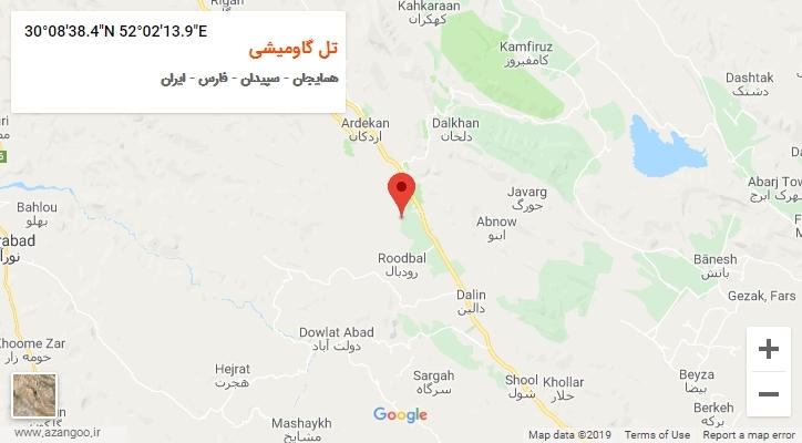 روستای تل گاومیشی بر روی نقشه