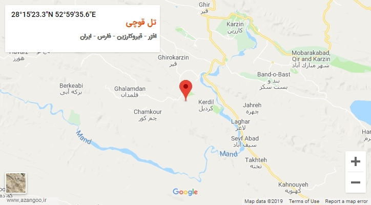 روستای تل قوچی بر روی نقشه