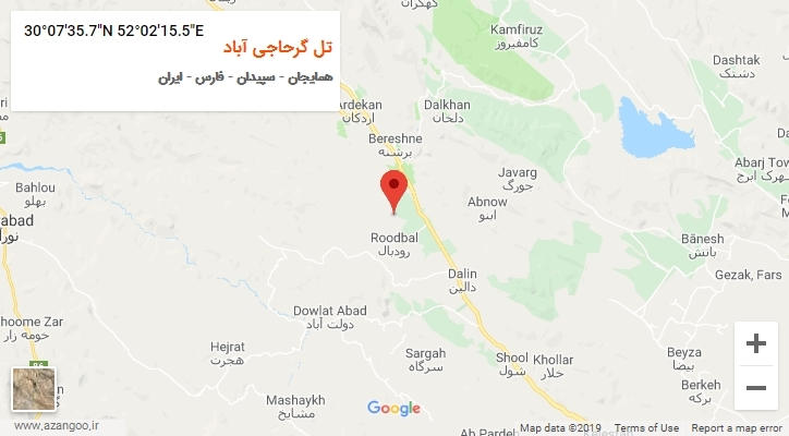 روستای تل گرحاجی آباد بر روی نقشه