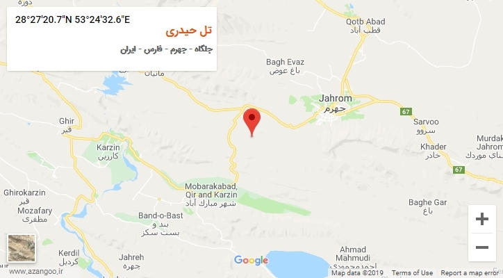 روستای تل حیدری بر روی نقشه