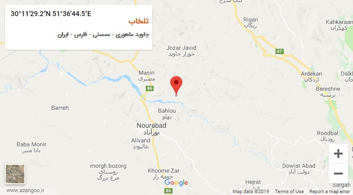 روستای تلخاب بر روی نقشه